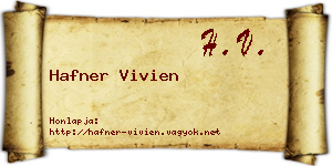 Hafner Vivien névjegykártya